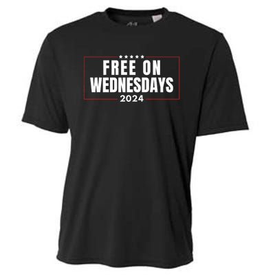 Free On Wednesdays 2024 Election Funny Trump Biden Saying Cooling Performance Crew T-Shirt