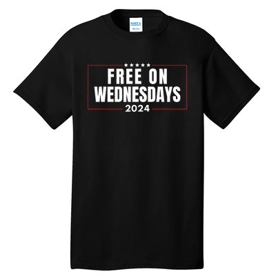 Free On Wednesdays 2024 Election Funny Trump Biden Saying Tall T-Shirt