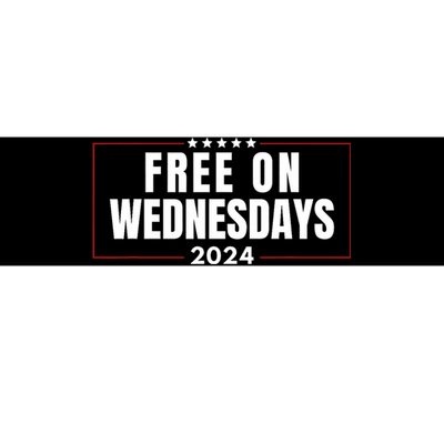 Free On Wednesdays 2024 Election Funny Trump Biden Saying Bumper Sticker