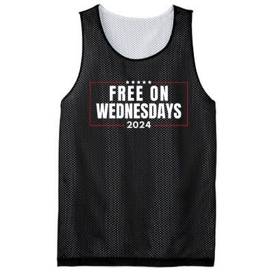 Free On Wednesdays 2024 Election Funny Trump Biden Saying Mesh Reversible Basketball Jersey Tank