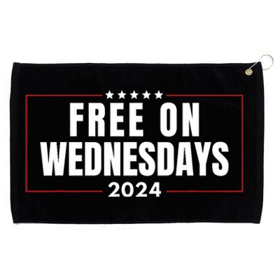 Free On Wednesdays 2024 Election Funny Trump Biden Saying Grommeted Golf Towel