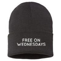 Free On Wednesdays Anti Trump 2024 Election Sustainable Knit Beanie