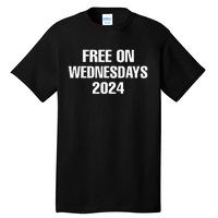 Free On Wednesdays 2024 Election Funny Trump Biden Tall T-Shirt