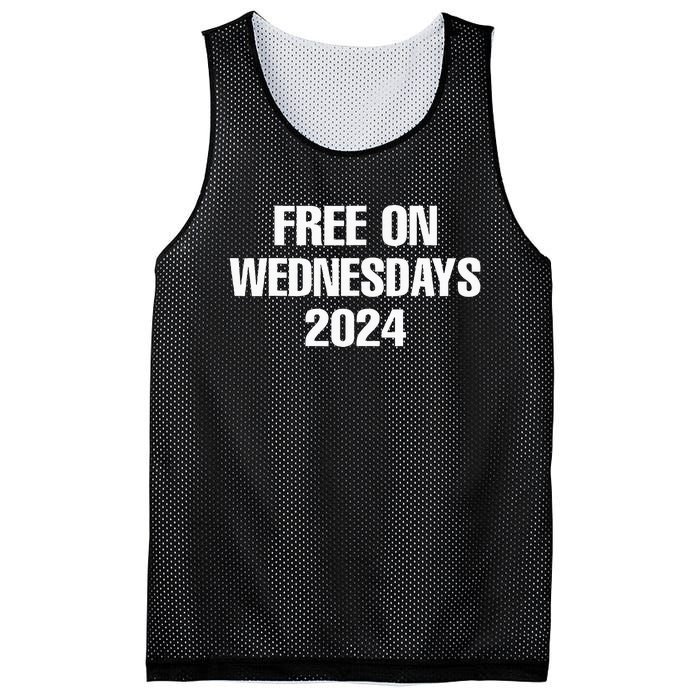 Free On Wednesdays 2024 Election Funny Trump Biden Mesh Reversible Basketball Jersey Tank