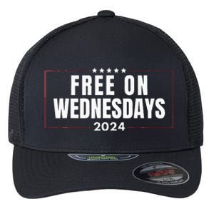 Free On Wednesdays 2024 Election Funny Trump Biden Flexfit Unipanel Trucker Cap