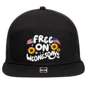 Free On Wednesdays Independence Day 7 Panel Mesh Trucker Snapback Hat