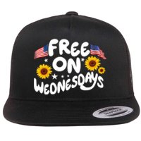 Free On Wednesdays Independence Day Flat Bill Trucker Hat