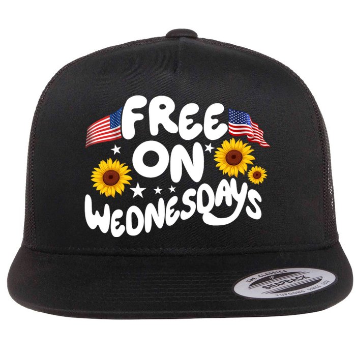 Free On Wednesdays Independence Day Flat Bill Trucker Hat