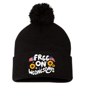 Free On Wednesdays Independence Day Pom Pom 12in Knit Beanie