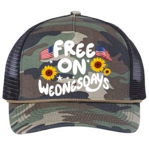 Free On Wednesdays Independence Day Retro Rope Trucker Hat Cap