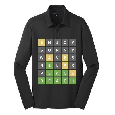 Funny Online Word Game Silk Touch Performance Long Sleeve Polo