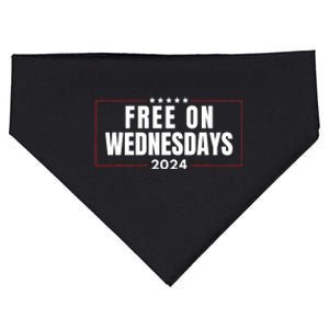 Free On Wednesdays 2024 Election Funny Trump Biden Saying USA-Made Doggie Bandana