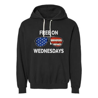 Free On Wednesdays America Flag Garment-Dyed Fleece Hoodie