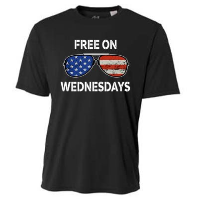 Free On Wednesdays America Flag Cooling Performance Crew T-Shirt