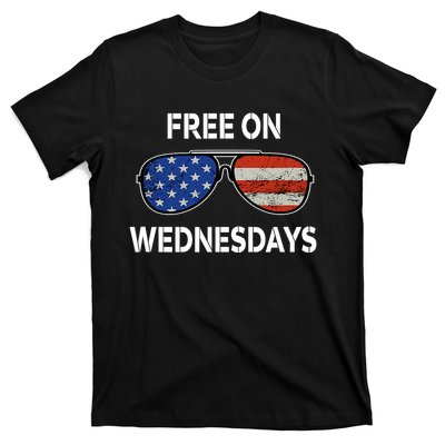 Free On Wednesdays America Flag T-Shirt