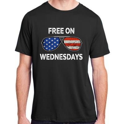 Free On Wednesdays America Flag Adult ChromaSoft Performance T-Shirt