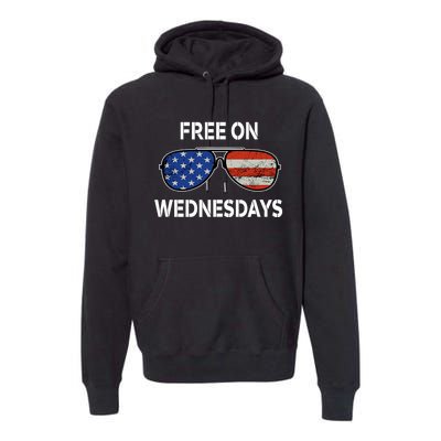 Free On Wednesdays America Flag Premium Hoodie