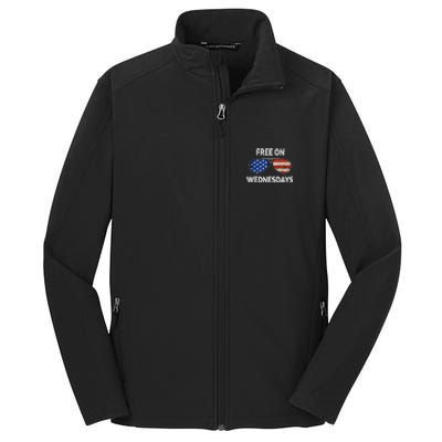 Free On Wednesdays America Flag Core Soft Shell Jacket