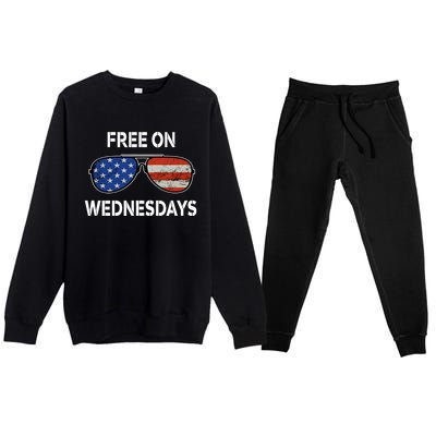 Free On Wednesdays America Flag Premium Crewneck Sweatsuit Set