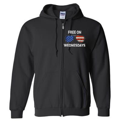 Free On Wednesdays America Flag Full Zip Hoodie