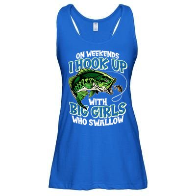 Fishing On Weekends I Hook With Big Girls Who Swallow Ladies Essential Flowy Tank