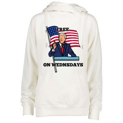 Free On Wednesdays Womens Funnel Neck Pullover Hood