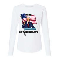 Free On Wednesdays Womens Cotton Relaxed Long Sleeve T-Shirt