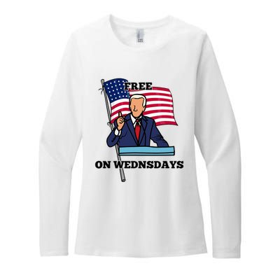 Free On Wednesdays Womens CVC Long Sleeve Shirt