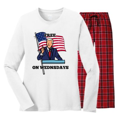 Free On Wednesdays Women's Long Sleeve Flannel Pajama Set 