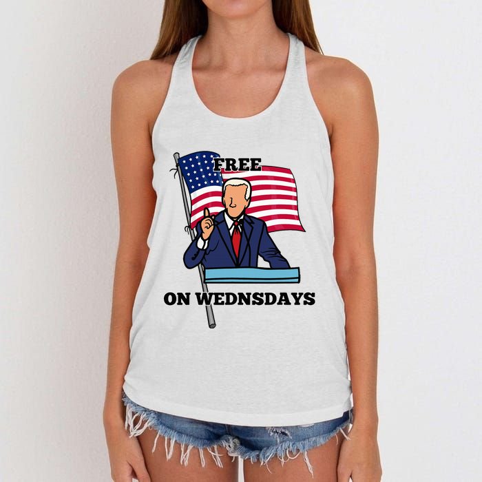 Free On Wednesdays Women's Knotted Racerback Tank