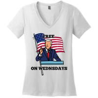 Free On Wednesdays Women's V-Neck T-Shirt