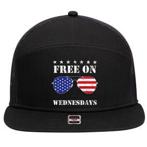 Free On Wednesdays 7 Panel Mesh Trucker Snapback Hat