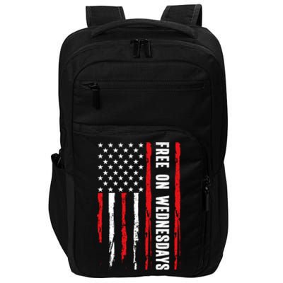 Free On Wednesdays 2024 Election Funny Trump Biden Impact Tech Backpack