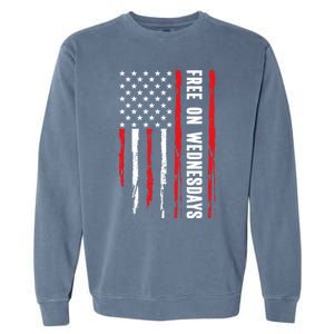 Free On Wednesdays 2024 Election Funny Trump Biden Garment-Dyed Sweatshirt