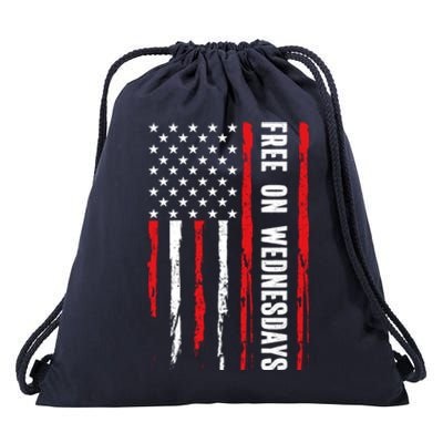 Free On Wednesdays 2024 Election Funny Trump Biden Drawstring Bag