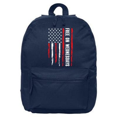 Free On Wednesdays 2024 Election Funny Trump Biden 16 in Basic Backpack