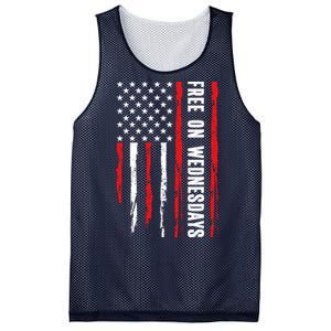 Free On Wednesdays 2024 Election Funny Trump Biden Mesh Reversible Basketball Jersey Tank