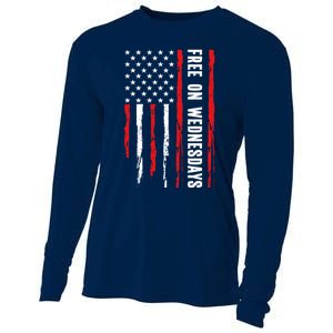 Free On Wednesdays 2024 Election Funny Trump Biden Cooling Performance Long Sleeve Crew