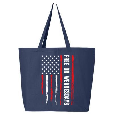 Free On Wednesdays 2024 Election Funny Trump Biden 25L Jumbo Tote