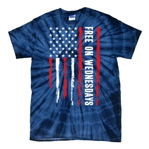 Free On Wednesdays 2024 Election Funny Trump Biden Tie-Dye T-Shirt