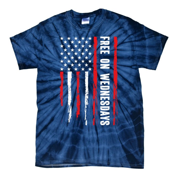 Free On Wednesdays 2024 Election Funny Trump Biden Tie-Dye T-Shirt