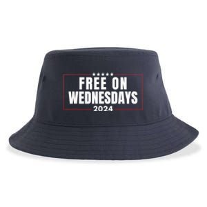 Free On Wednesdays 2024 Election Funny Trump Biden Sustainable Bucket Hat