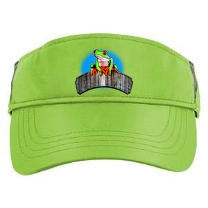 Frog On Wood Panel Adult Drive Performance Visor