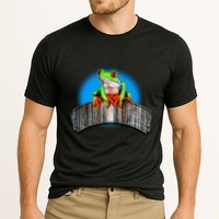 Frog On Wood Panel Cooling Performance Crew T-Shirt