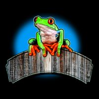 Frog On Wood Panel Cooling Performance Crew T-Shirt