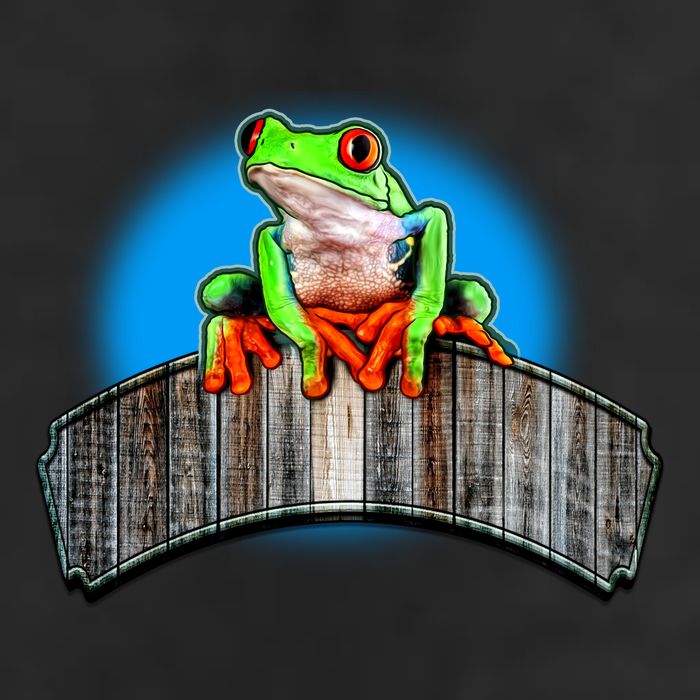 Frog On Wood Panel Adult Drive Performance Visor
