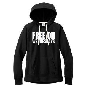 Free On Wednesdays Funny Trending Women's Fleece Hoodie