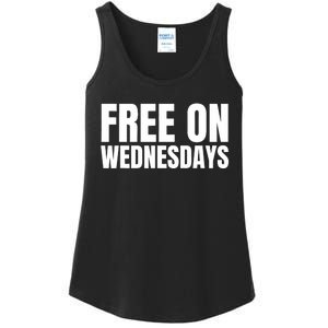 Free On Wednesdays Funny Trending Ladies Essential Tank