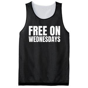 Free On Wednesdays Funny Trending Mesh Reversible Basketball Jersey Tank