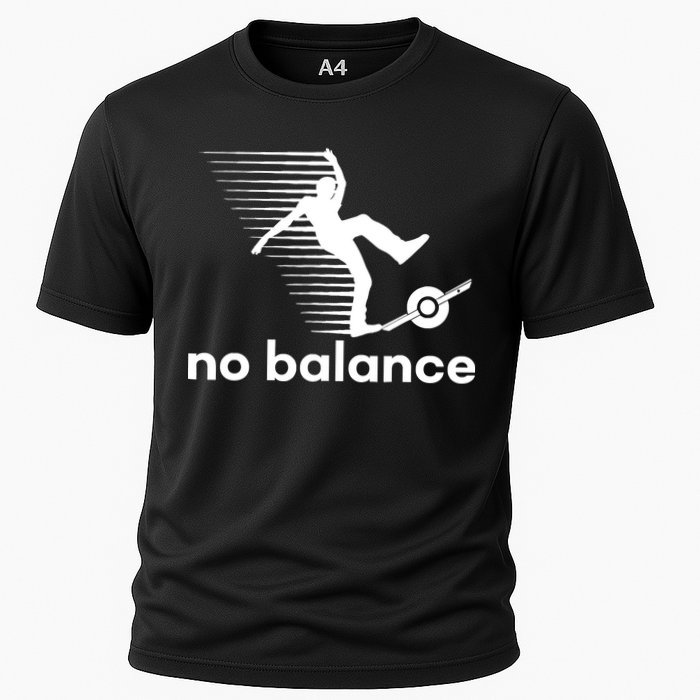 Funny One Wheel No Balance Cooling Performance Crew T-Shirt